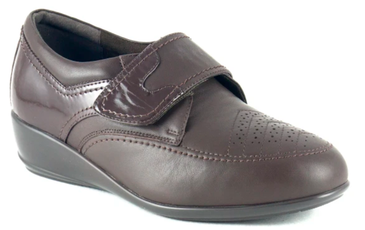 Полуботинки ортопедические женские Ортомода 8234В увеличенной полноты  коричневые фото 1