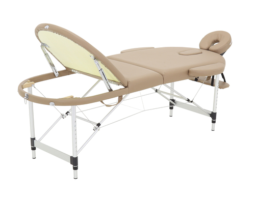Массажный стол складной MED-MOS JFAL03 3-х секционный, овал, алюминиевая рама фото 9